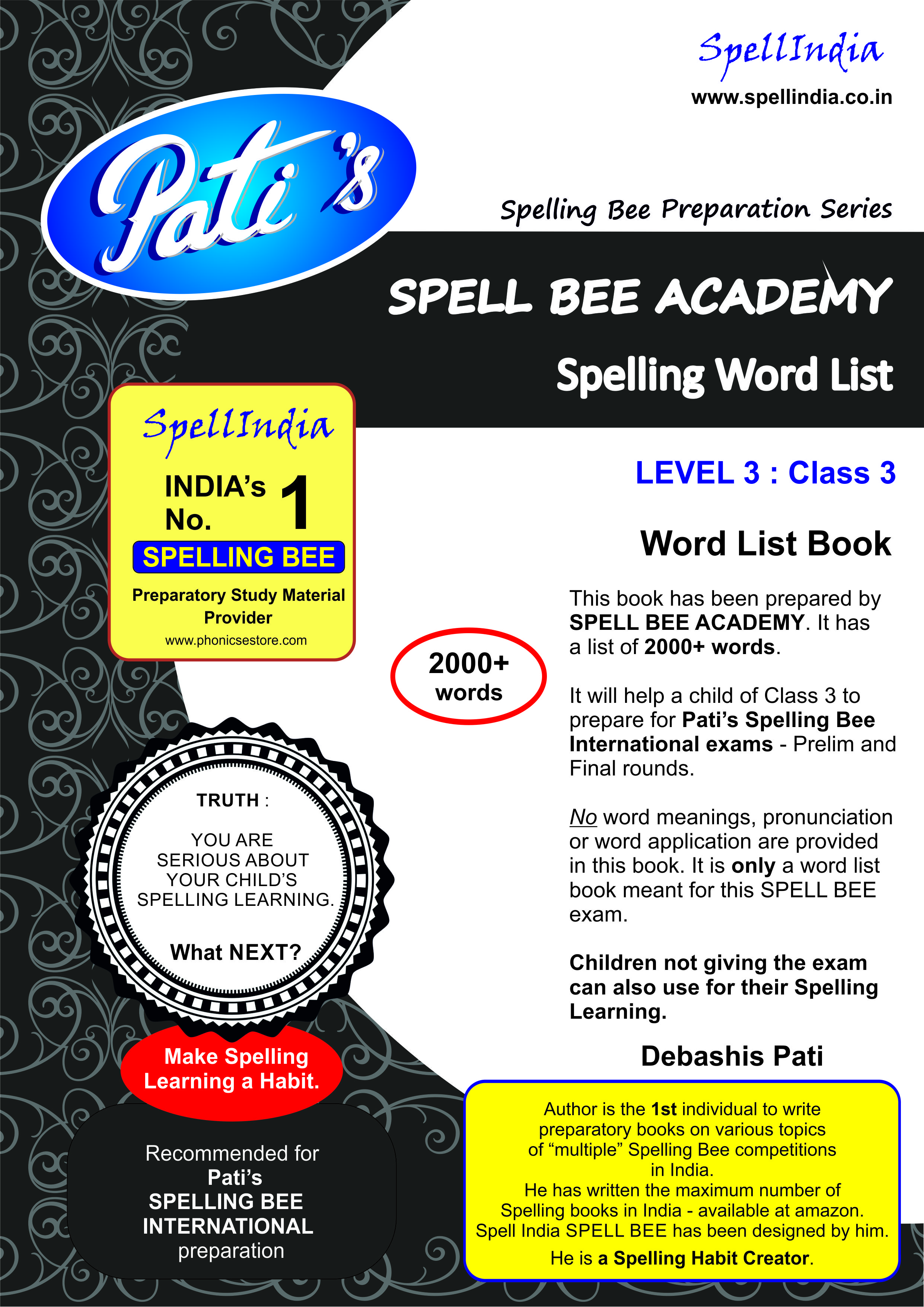 SPELLING WORD LIST FOR CLASS 3